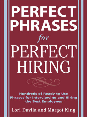 Perfect Phrases for Perfect Hiring - ebook